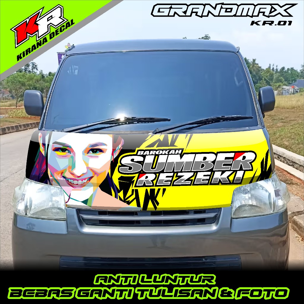 GRANDMAX PICK UP FRONT CABIN DECAL STICKER, GRAND MAX FRONT HOOD VARIATION, GIRLS STICKER, FREE WORD