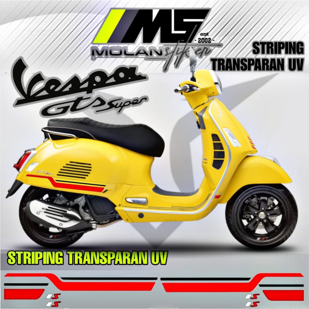Decal สติกเกอร์ Striping Variation โปร่งใส Uv Vespa GTS 150 Super Vespa GTS iget Abs Facelift Vespa 