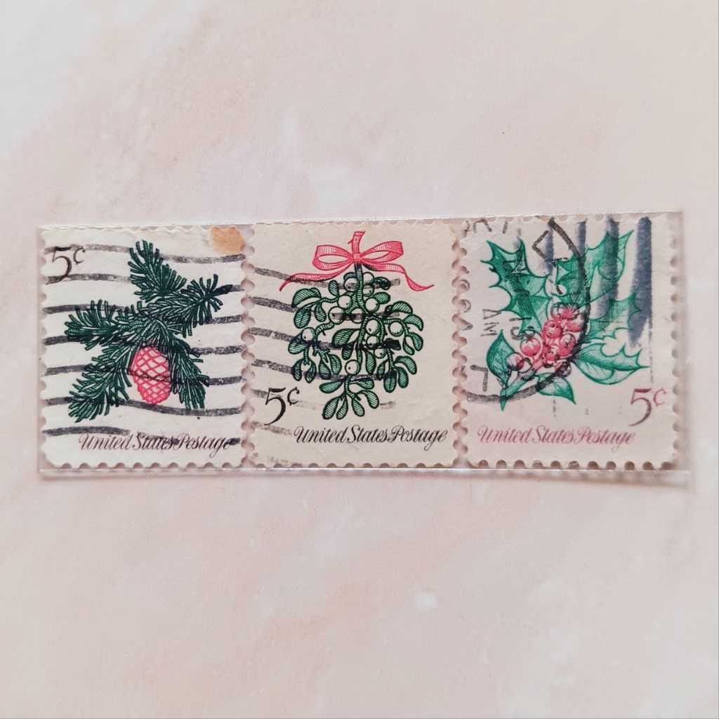 (AG) United States Stamps 1964 Christmas 1964 ชุด 3 ชิ้น มือสอง