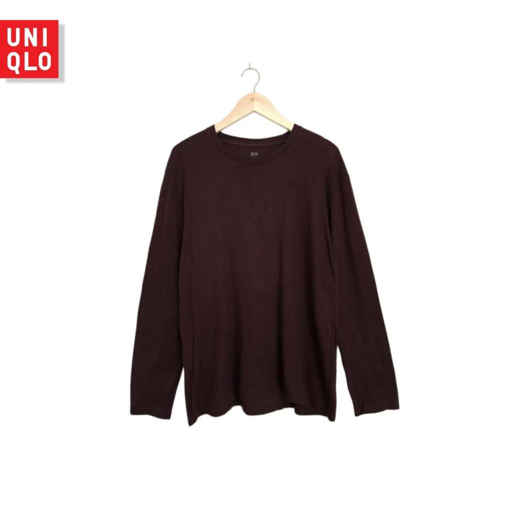 Uniqlo Solid Brown Basic O-Neck Sweater / Top (CODE: B95 -25)