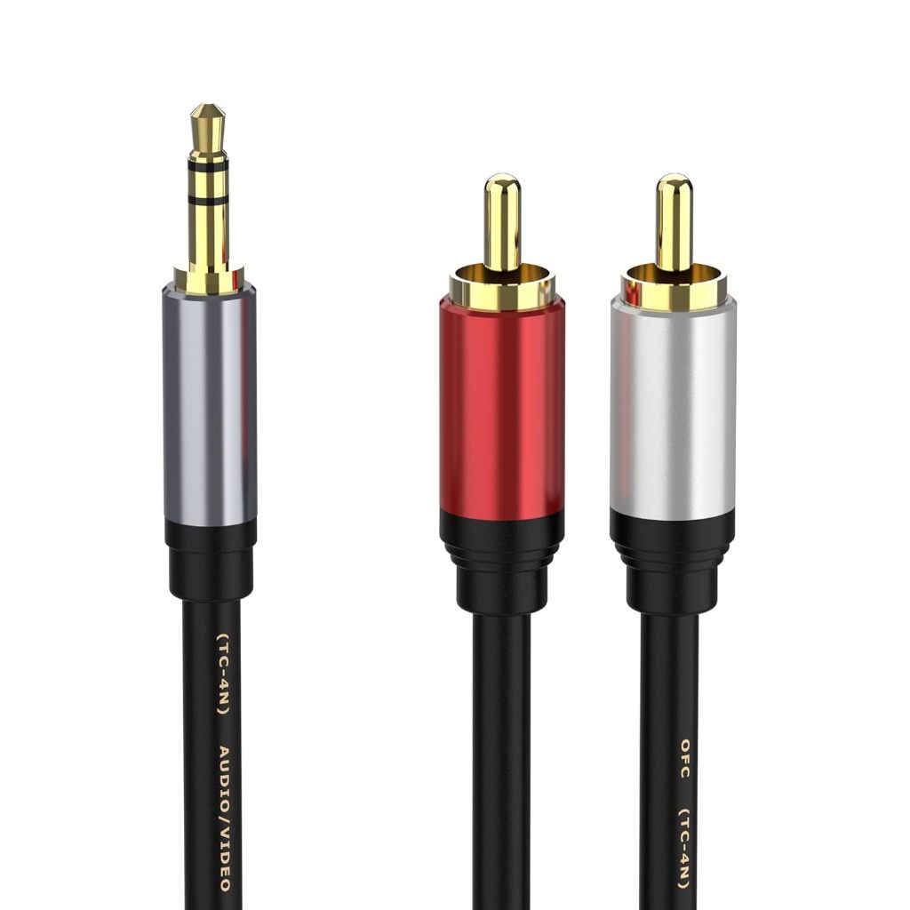 CABLE AUDIO 3.5 มม. ถึง 2RCA-1.5M-3M AISEN
