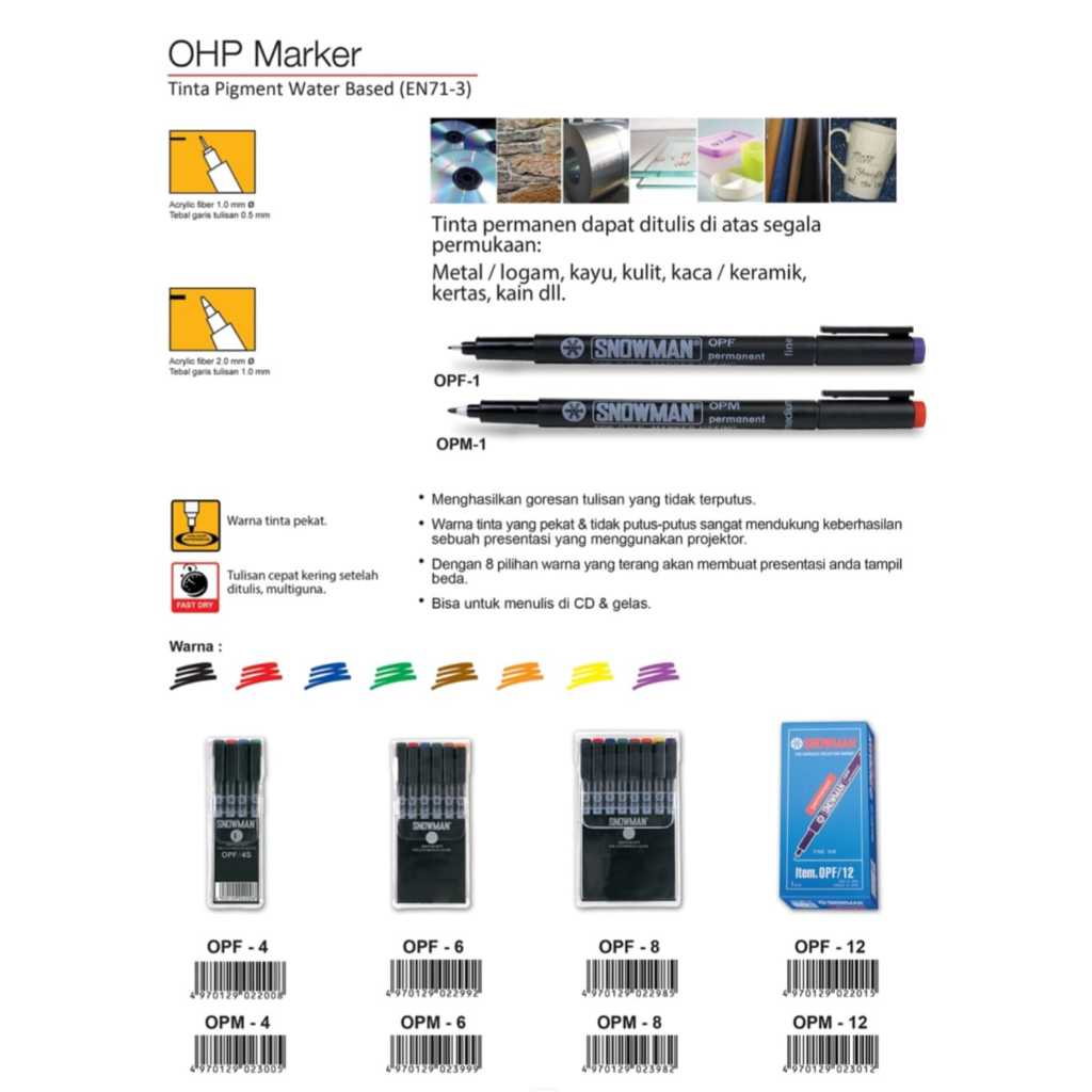 OPF/OPM SNOWMAN MARKER