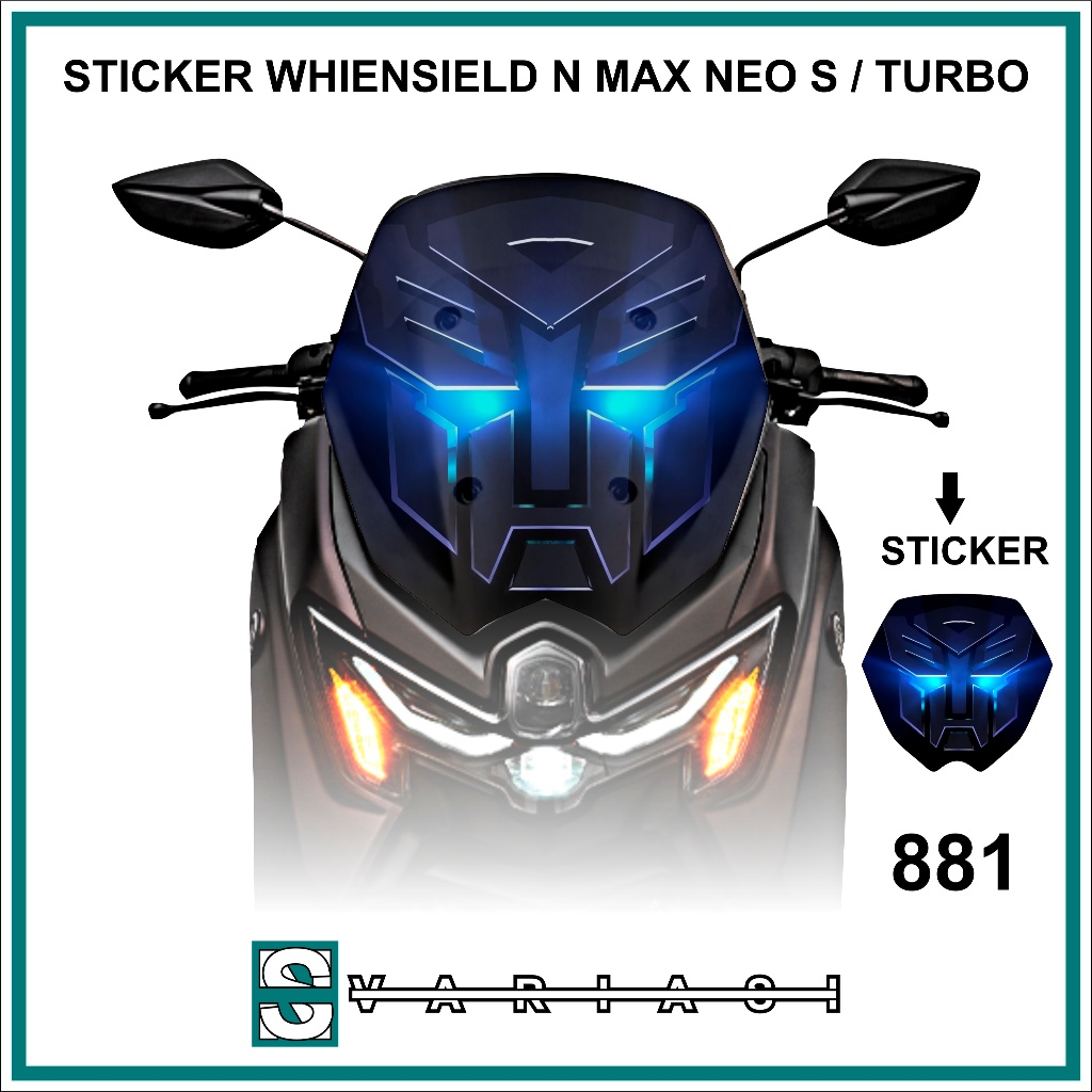สติ๊กเกอร์ WINDSIELD N MAX NEO S - TURBO MOTIF 881 - 888