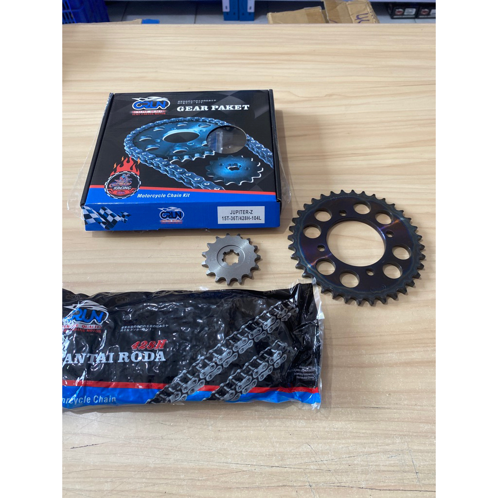Crun Gir Set RACING Jupiter Z Lama 5TP / Gear Package Jupiter Z Burhan 15T-36T 428-104L F1zr / Crypt