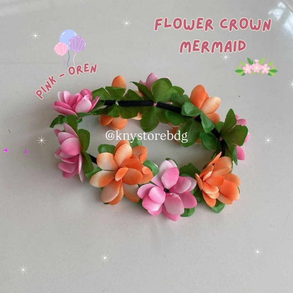 FLOWER CROWN FLOWER/RANDOM RAINBOW MERMAID HEADBAND