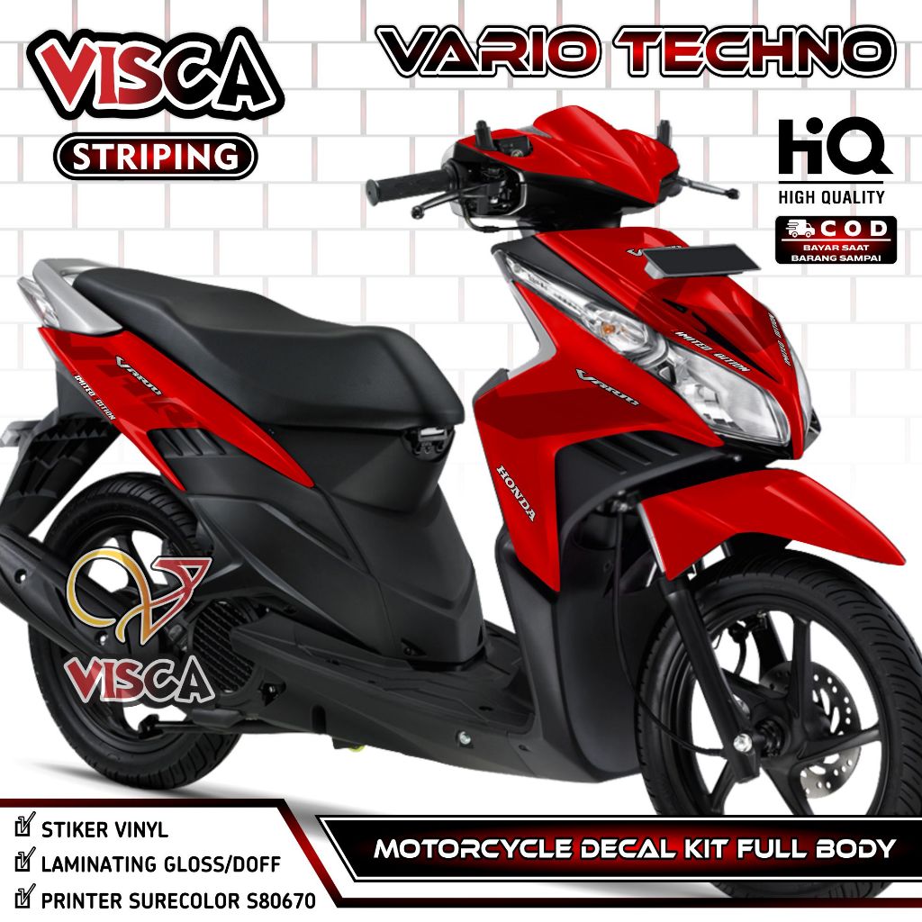 Vario 110 Techno Full Body Decal - Vario Techno 110 Full Body Sticker - Vario Techno Decal - Vario 1