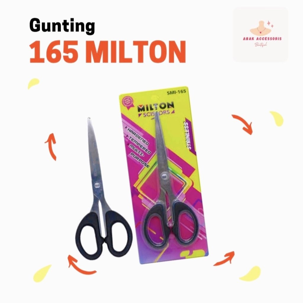 [ 1 ชิ้น ] กรรไกรขนาดการระบายอากาศ Milton - SMI-165 MILTON STAINLESS Scissors