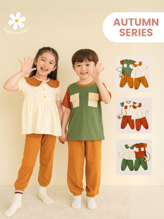 PLAYSET ANAK AUTUMN SERIES SETELAN KAOS ANAK COUPLE 1-8 TAHUN RAYIRAKA KIDS
