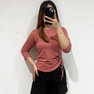 Diana Serut Top / Atasan Wanita Polos Serut Samping / Blouse Korean Style / Blouse Serut Samping