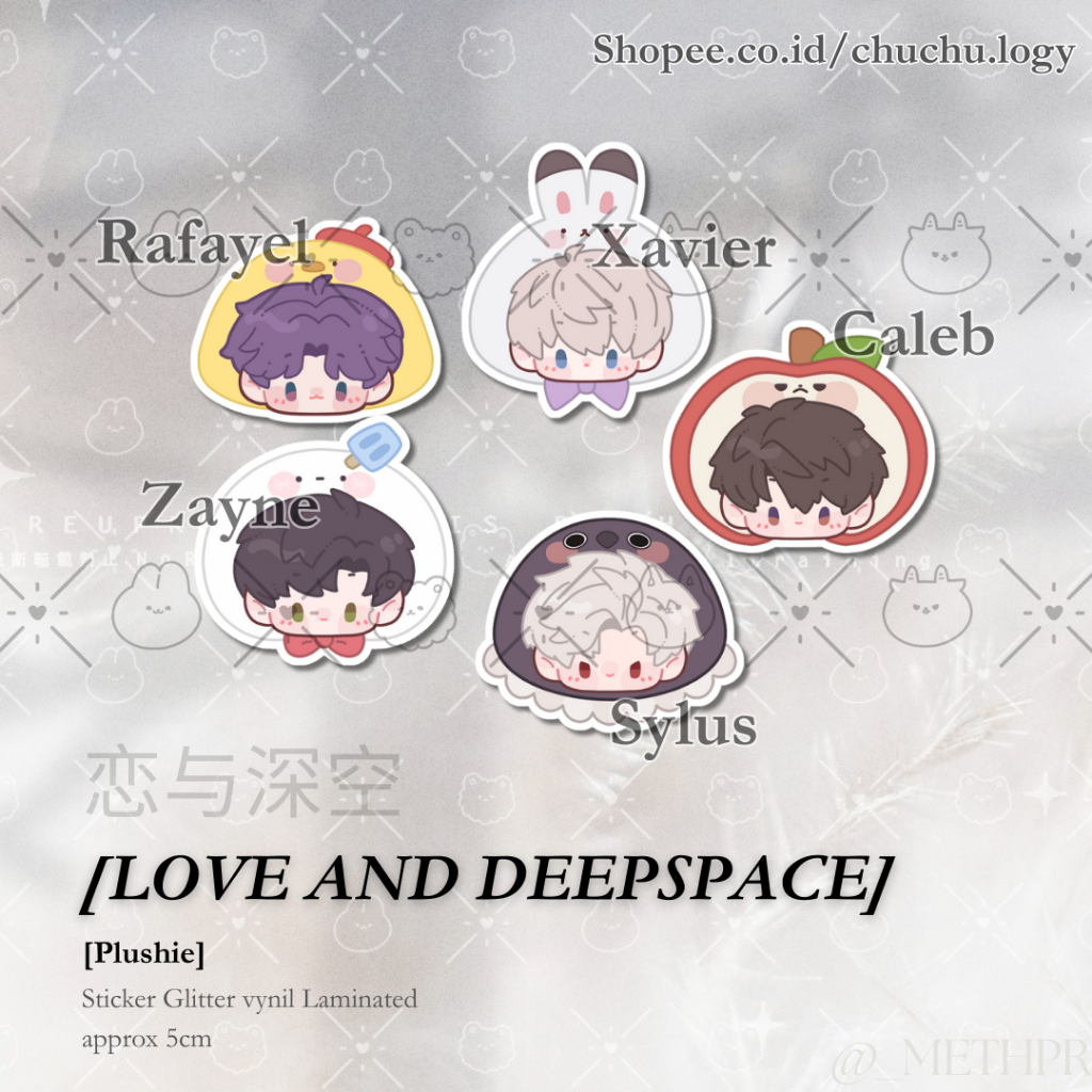 LADS Love and deepspace [ Plushie ] Zayne Sylus Rafayel Xavier Caleb Sticker Vinyl _ methpr