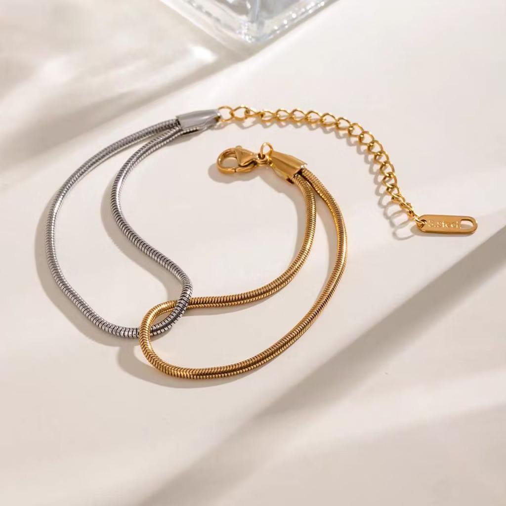 Zian Acc สร้อยข้อมือโซ่เชือกสําหรับผู้ชายและผู้หญิง