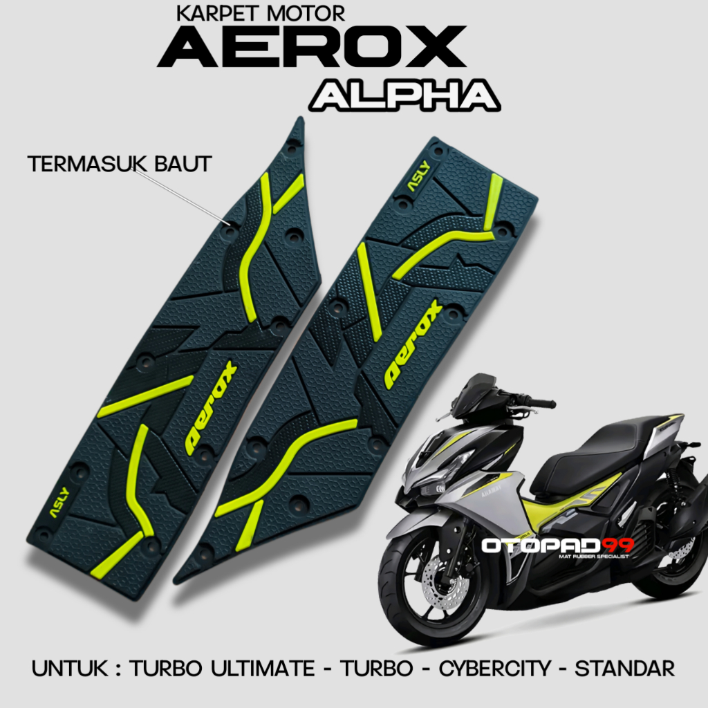 AEROX ALPHA TURBO 2025 คาร์เพท | Yamaha Aerox Turbo Footrests