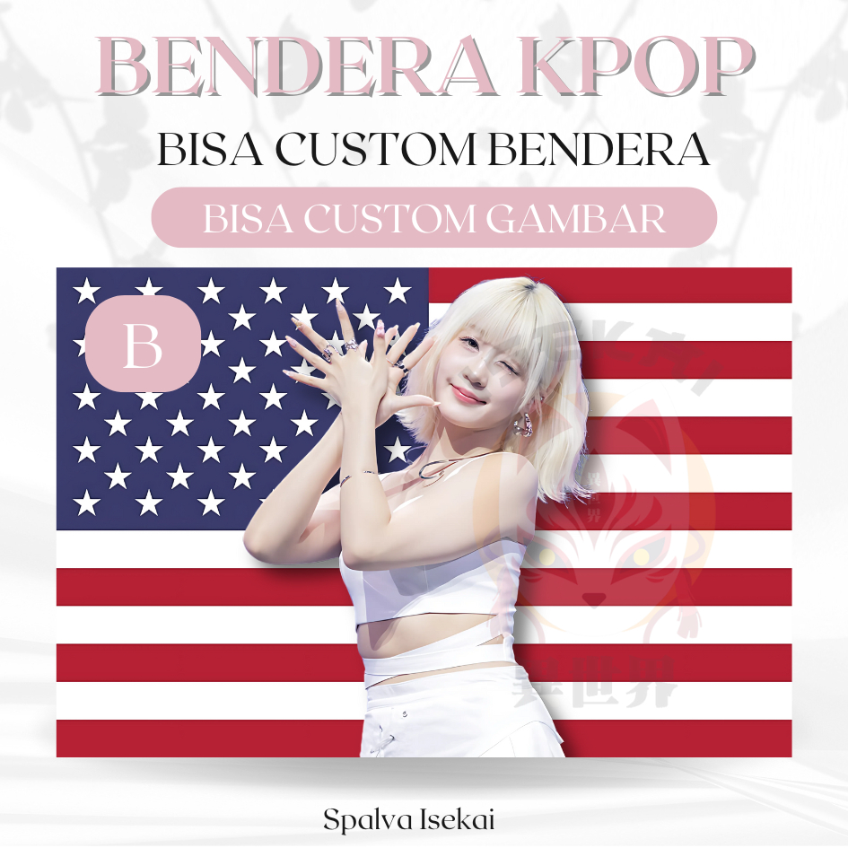 AMERICAN FLAG KPOP HIKARU KEP1ER / โปสเตอร์ KPOP / KPOP FLAG Ezaki Hikaru / พรม KPOP / พรม Kpop
