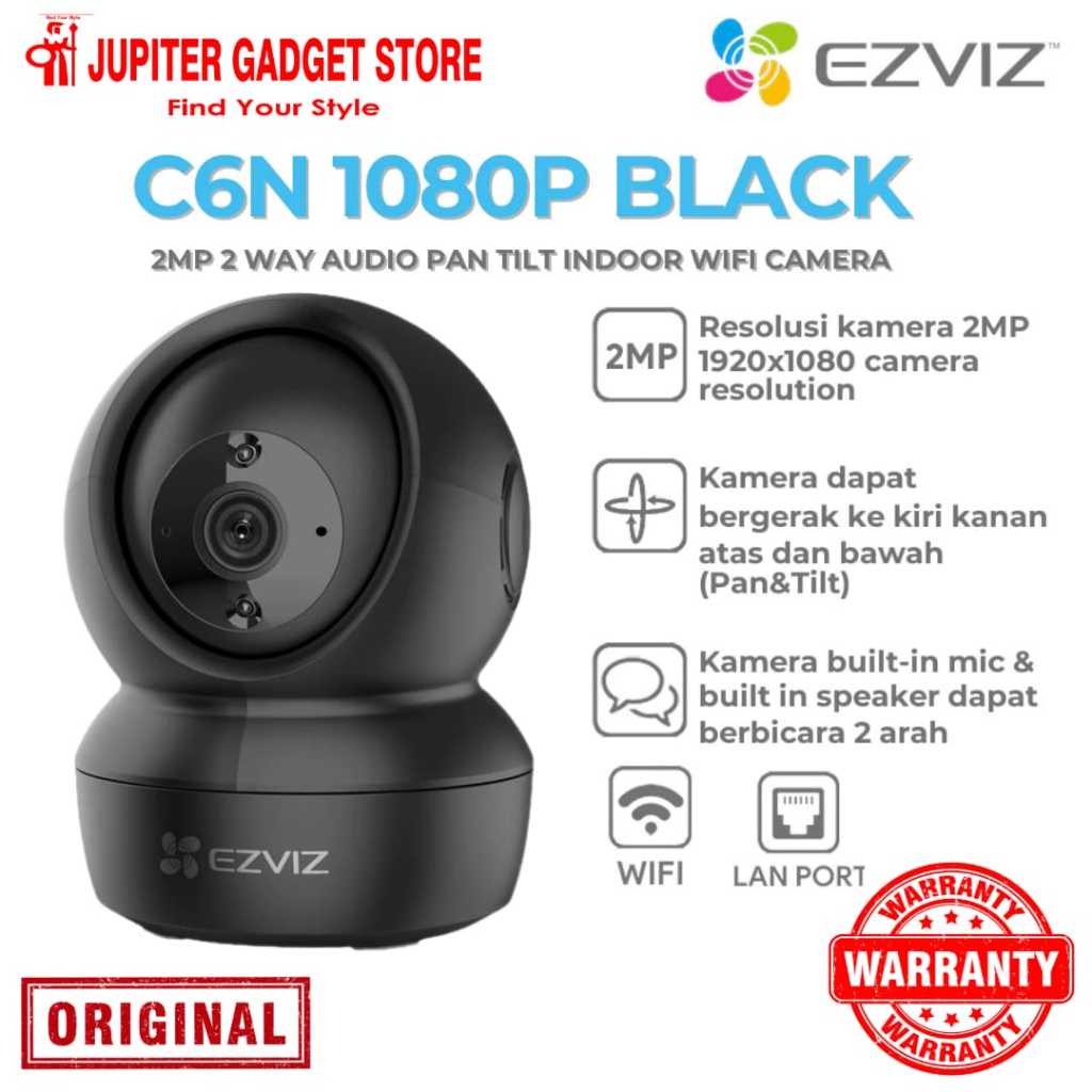Ezviz C6N กล้องแพนเอียงอัจฉริยะ Wifi 1080p