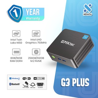 GMKtec G3 PLUS Mini PC Intel Twin Lake N150 | RAM 8GB | SSD 256GB NVMe | Win 11 Pro | 4K | 1 Year