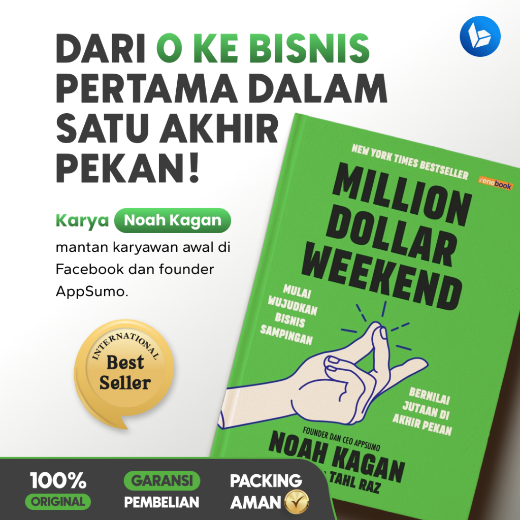 BusinesshackStore - Million Dollar Weekend Book โดย Noah Kagan Original โดย ReneBook