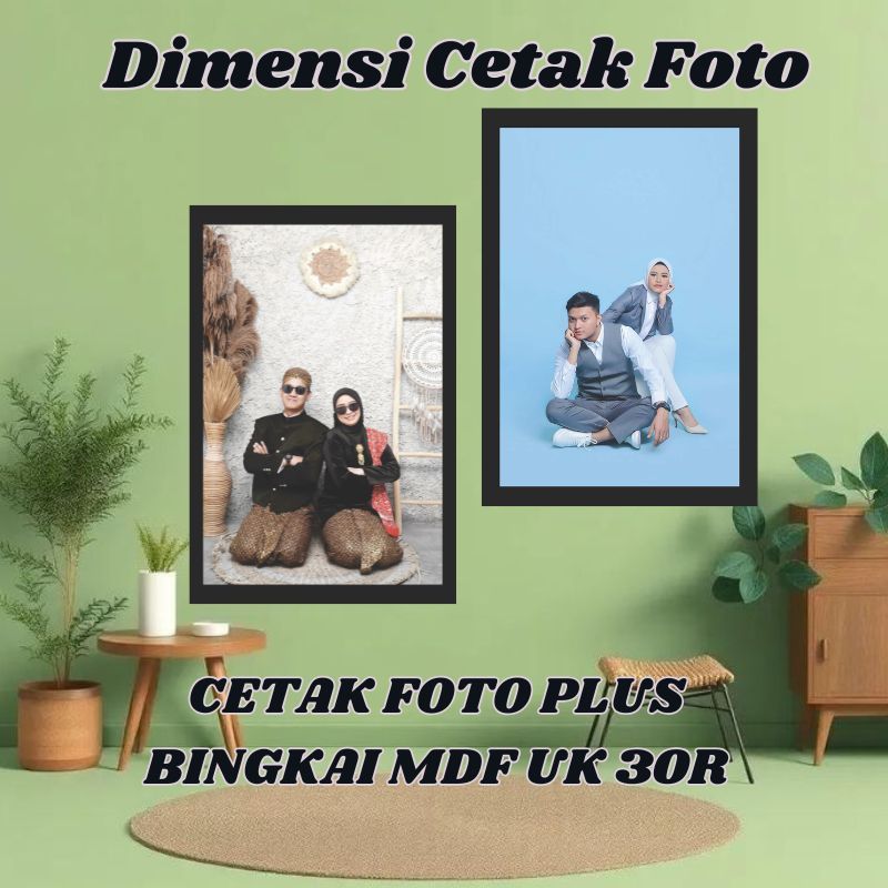 PRINT PHOTOS PLUS FRAME SIZE 30R 40X60 รายการสีดํา