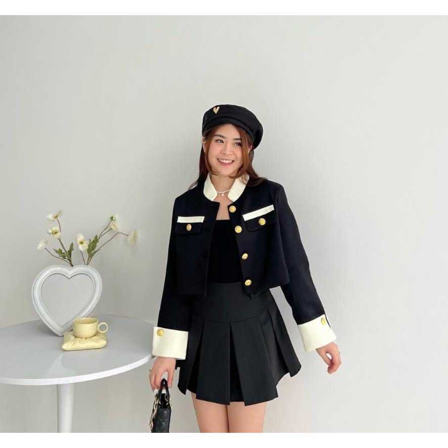 [READY] เสื้อครอป Blazer - เสื้อครอปผู้หญิงสไตล์เกาหลีล่าสุด