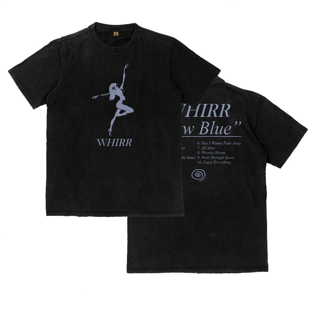 KATUN Whirr Raw Blue Band Shoegaze เสื้อยืดหนาเสื้อยืดผ้าฝ้าย Flexinc 16s Heavyweight