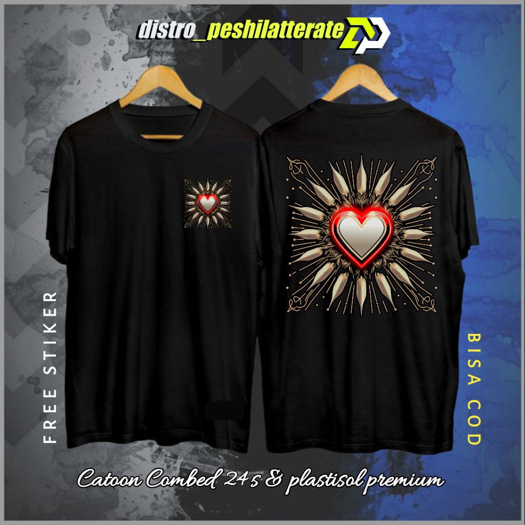 เสื้อยืด PSHT SIMPLE SHINING HEART ATWORK 24S THICK DESIGN