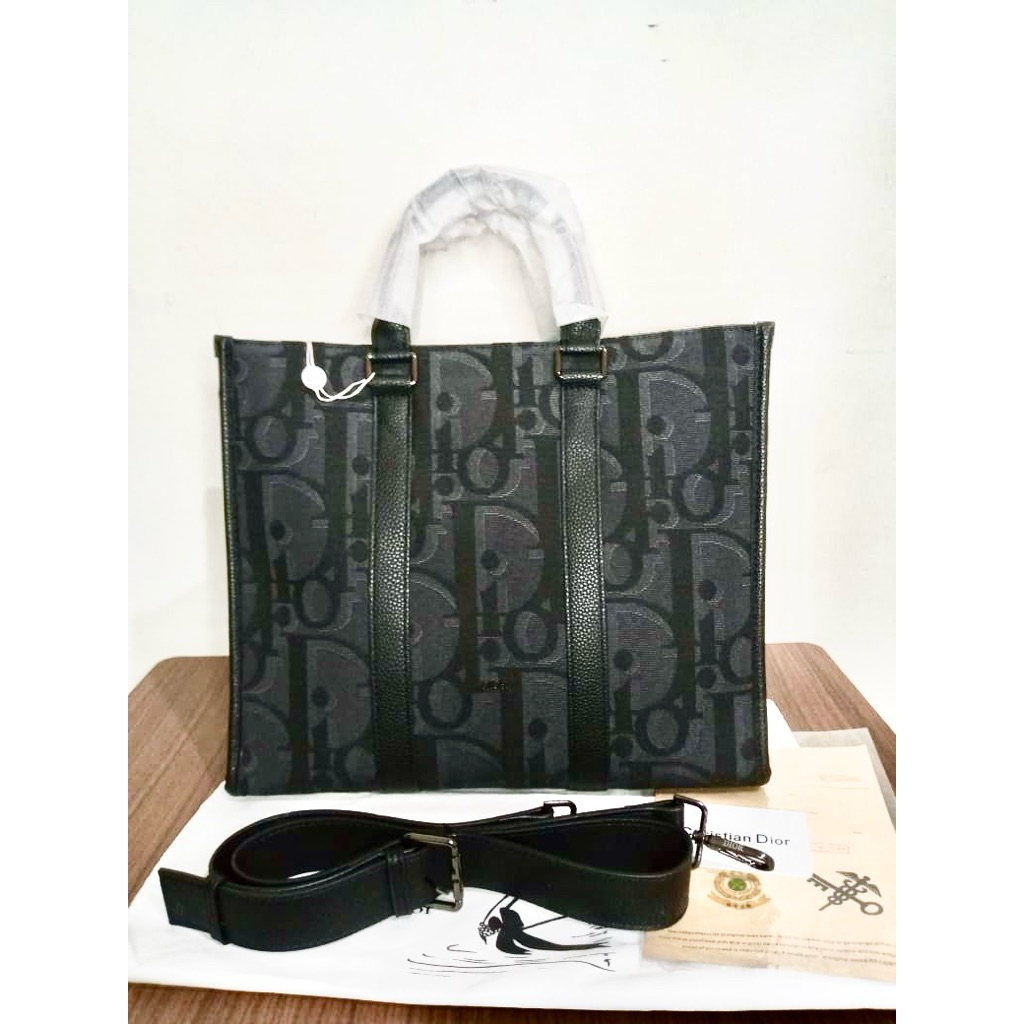 Kr*st*an Di*r Canvas Import Tote Bag