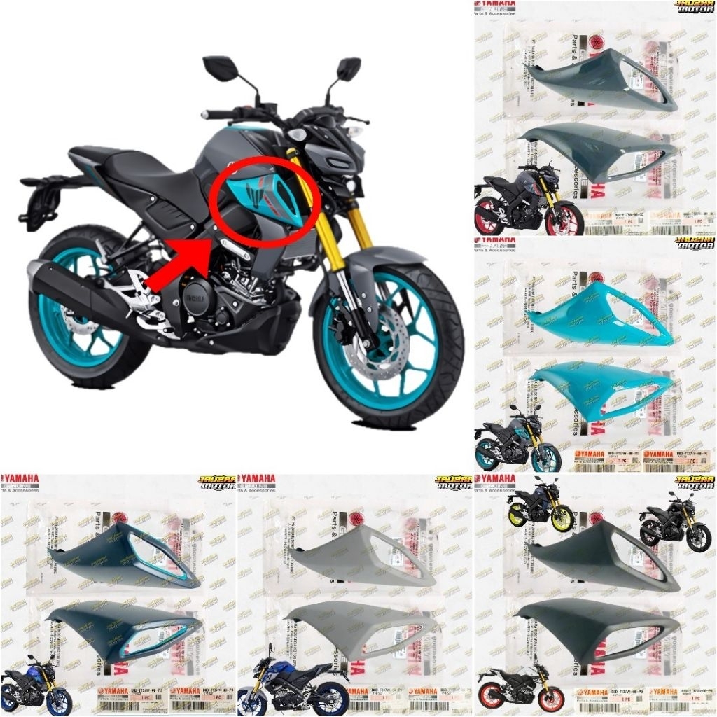 SCOOP AIR COVER UNDER TANK MT15 MT 15 RIGHT ซ้าย B8D-F137W-00 B8D-F137X-00 เดิม YAMAHA