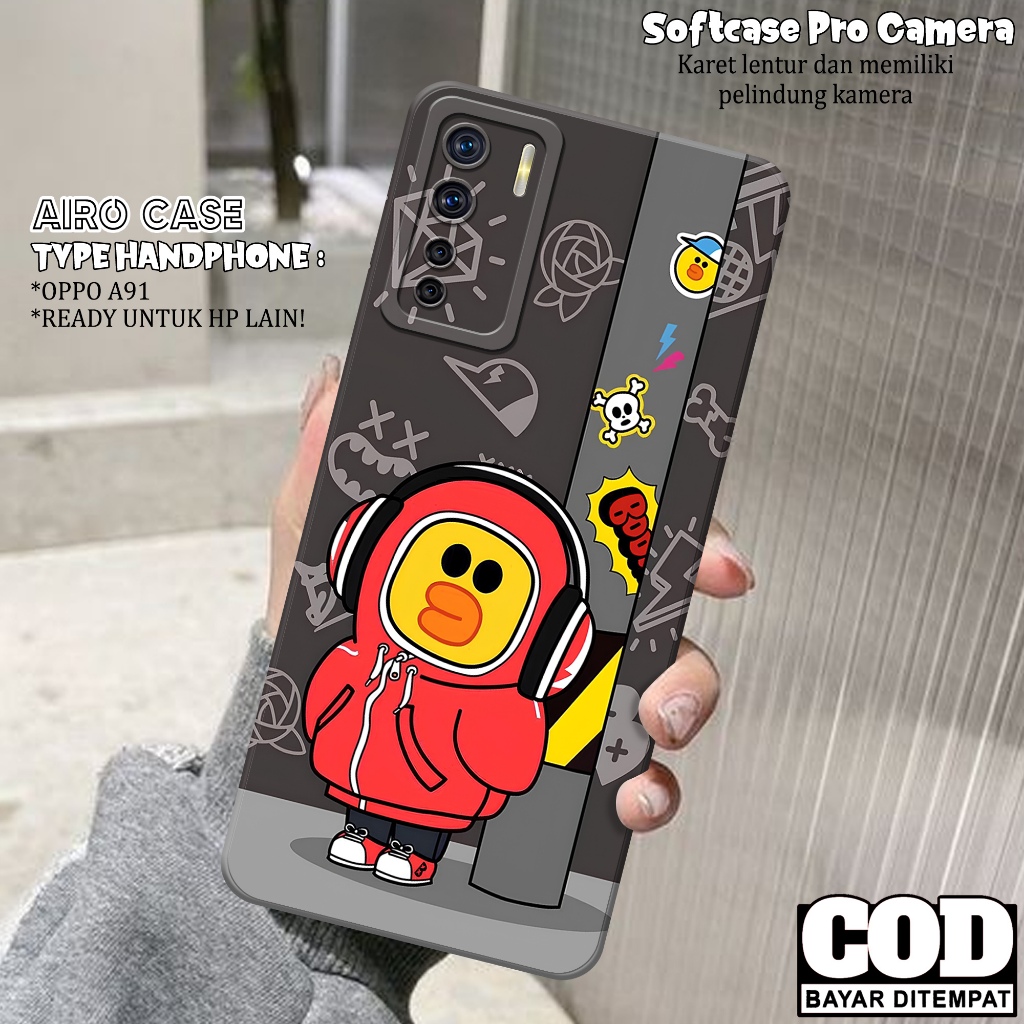 เคส OPPO A91 - OPPO A91 Softcase - เคสแฟชั่นการ์ตูน - เคส OPPO A91 - เคส Pro Camera Softcase - Tpu -