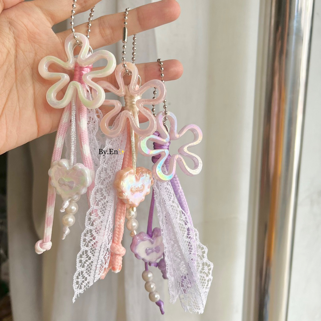 GANTUNGAN By.En✨ KEYCHAIN BAGCHARM KEYCHARM AESTTHETIC MECRAME | BEADS BAG KEYCHAIN