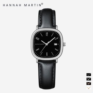 HANNAH MARTIN Jam Tangan Wanita 100% Original Korean Model Terbaru Keren Quartz CEWEK Kulit Anti Air Women Watch COD Perempuan Arloji Women Watch 1651