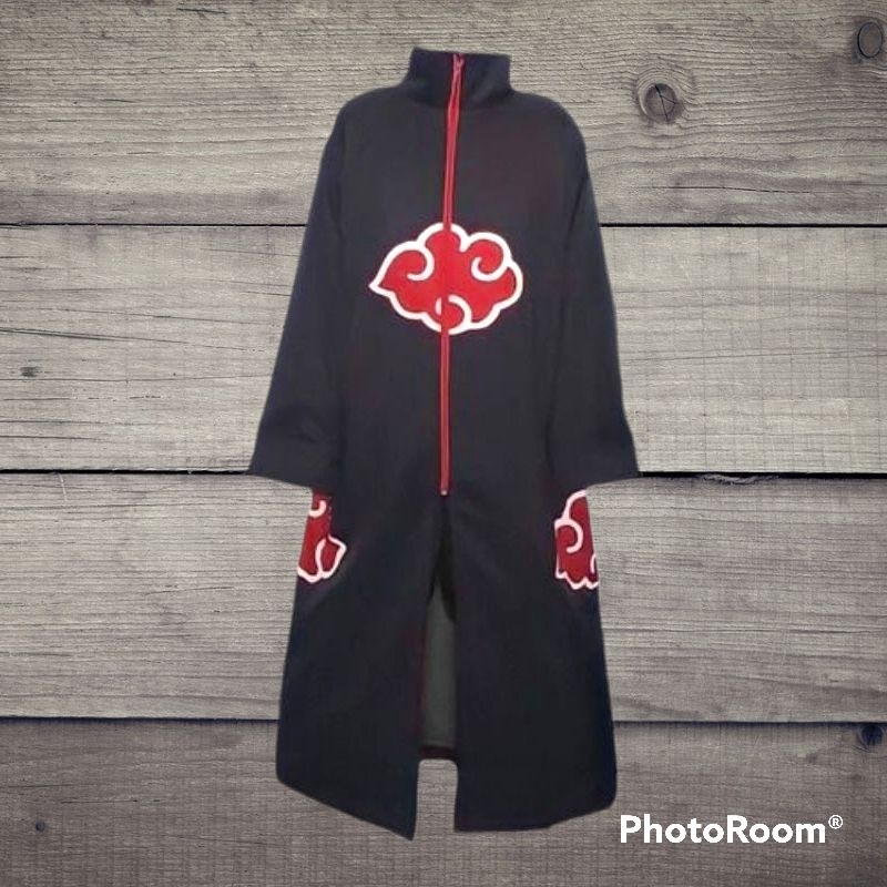 NARUTO AKATSUKI ANIME ROBE คอยาว COATSPLAY CASUAL UNISEX CHILDRENS ROBE - MENS ROBE - WOMENS ROBE - 