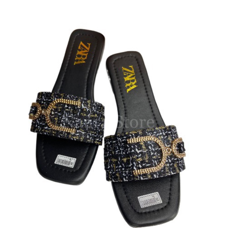 รองเท้าแตะผู้หญิง Zara รองเท้าแตะหรู Zara รุ่นใหม่ล่าสุด Variation D