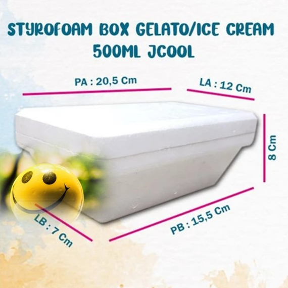 Styrofoam BOX GELATO/ICE CREAM 500ML JCOOL