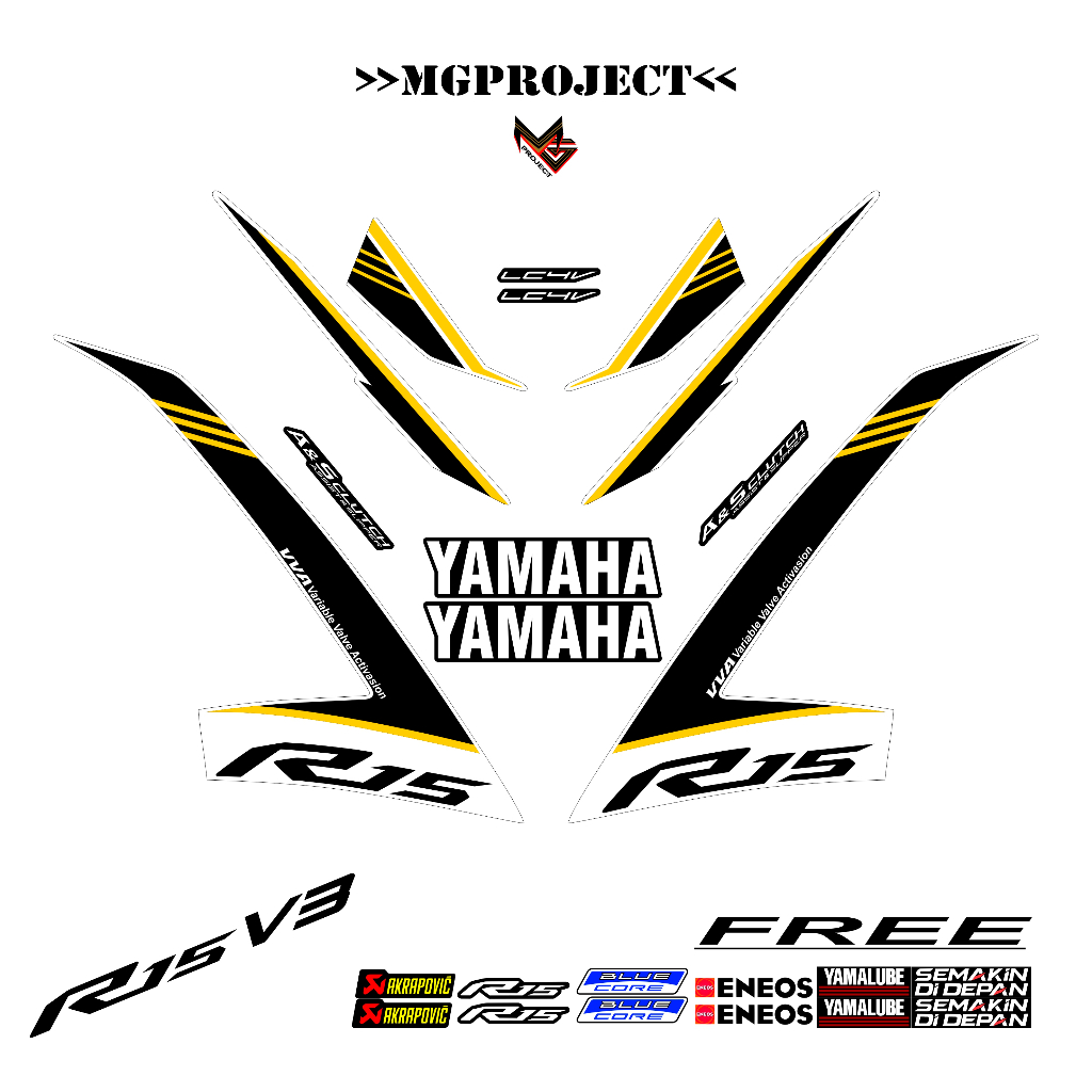 สติ๊กเกอร์ Striping liss r15 v3 / สติ๊กเกอร์ lis body motor r15 v3 (sku4) #R15 #R15V3