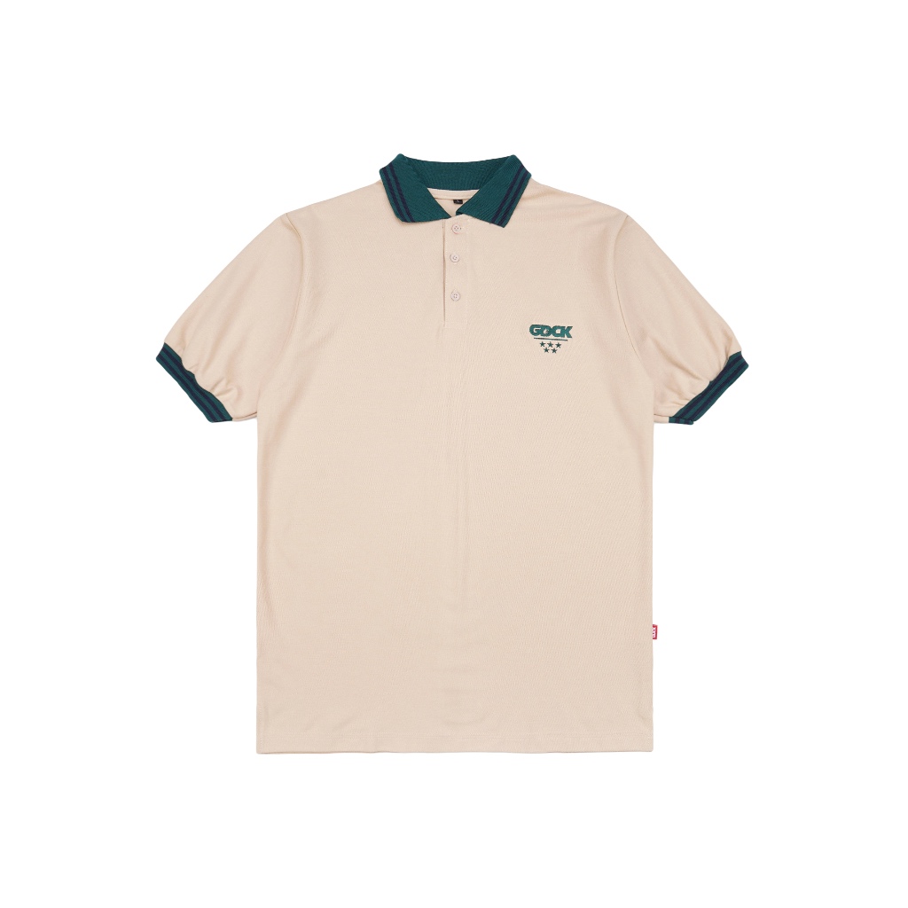 KATUN GDCK เสื้อโปโล Khaki MALON / เสื้อโปโลคอปกแขนสั้นผ้าฝ้าย