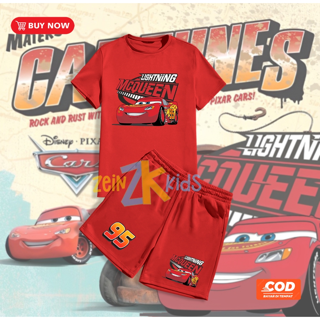 ชุดเสื้อเด็ก Lightning Mcqueen / เสื้อกางเกงเด็ก Lightning Mcqueen