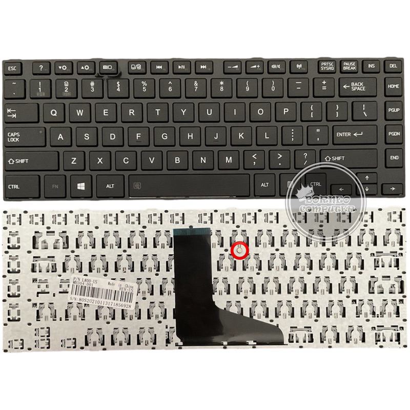 TOSHIBA SATELLITE L840, C840 คีย์บอร์ดสีดํา