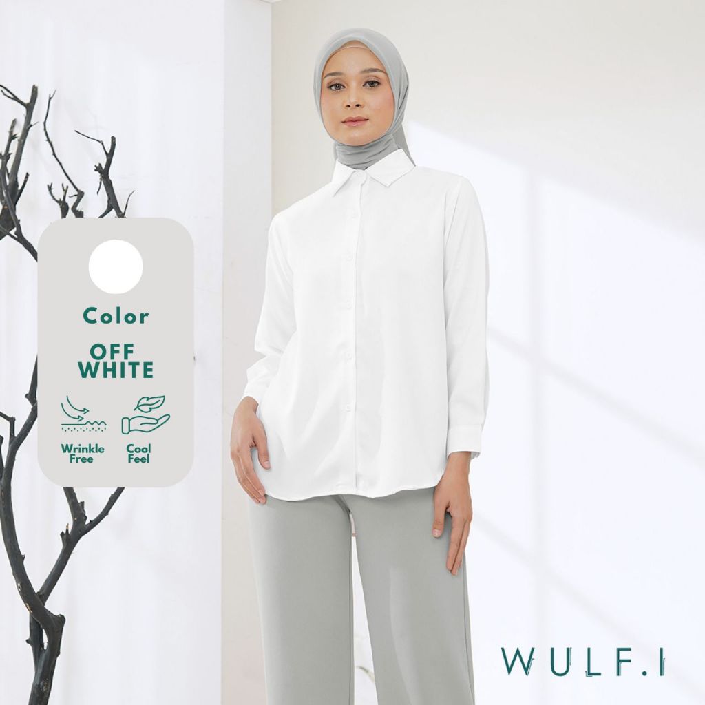KEMEJA Wolfi Daily Shirt Sleek Look สีขาว