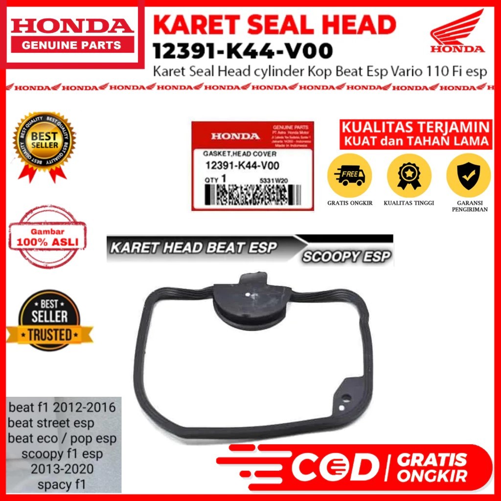 ยางหัวปะเก็นฝาครอบหัวซีล SIL SCOOPY ESP BEAT ESP POP BEAT FI SPORTY ESP STREET POP VARIO 110 LED SCO