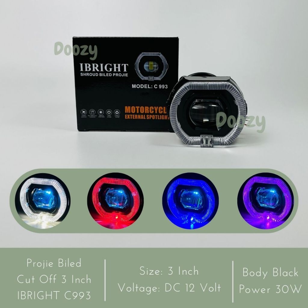 IBRIGHT C993 -Bird 3 นิ้ว สีดํา
