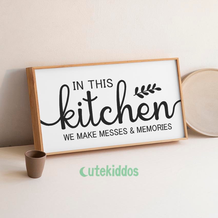 Hiasan DINDING แขวนผนังห้องครัว Wall Decor โปสเตอร์อ้างในครัวนี้เราทํา Messes และความทรงจํา