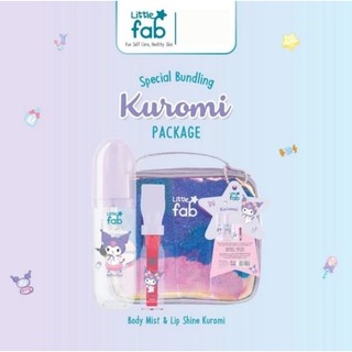Little Fab Kids Limited Edition Kuromi Package | Bodymist 100ml & Lip Shine 4gr Travel Size Gift Set