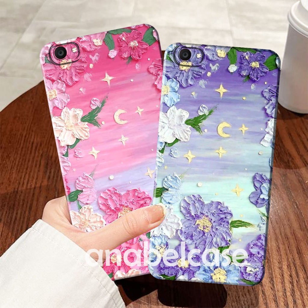 SOFTCASE Vivo v5 / v5s / v5 + / v5 lite / y65 / y66 / y67 / Y71 / v7+ / v9 / y53 old Aesthetic flowe