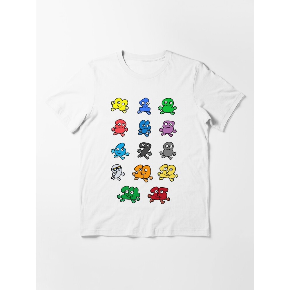 เสื้อยืดการ์ตูน BFDI All Algebralien Pack BFDI TShirt