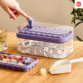 Hello Riri Ice Cube Alat Cetakan Es Batu Food Grade Ditekan Kotak Penyimpanan Es Batu Es Beku