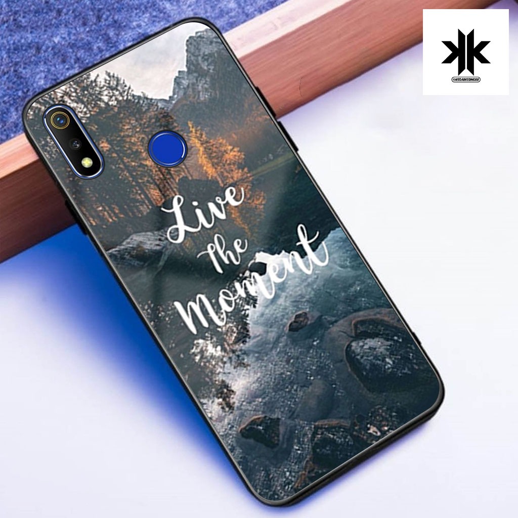KK27 Softcase Glitter สําหรับ REALME 3 / 3 PRO Case Premium Camera Protector Softcase Glass Kaca Tok