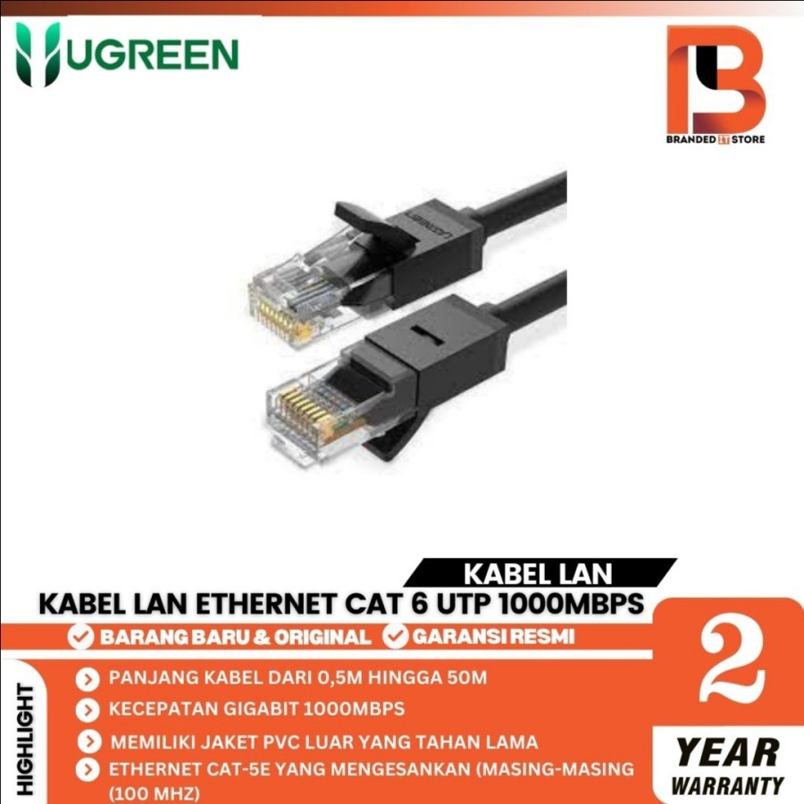 UGREEN สาย LAN Ethernet Cat 6 UTP 1000mbps