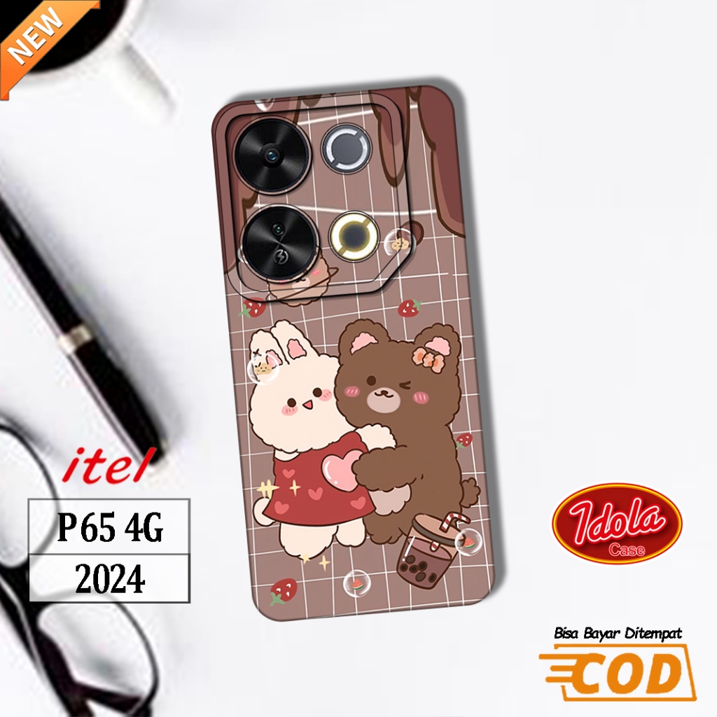 HP HIJAU MERAH เคส Softcase ITEL P65 4G 2024 ล่าสุด - Softcase - กันรอยมือถือ - Kesing - Softcase - 
