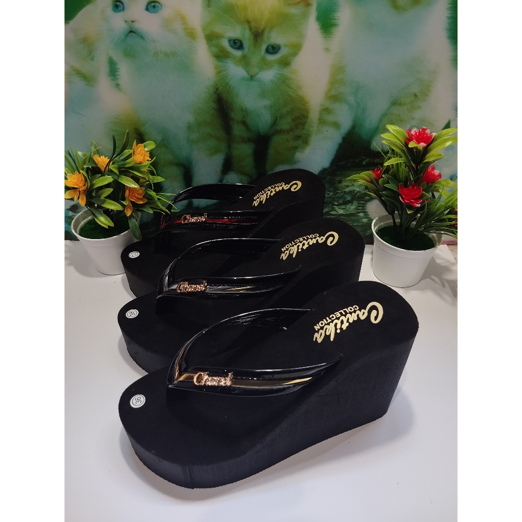 Wedges Flip Flops 11 ซม.แนวโน้มปัจจุบันใหม่ 2024