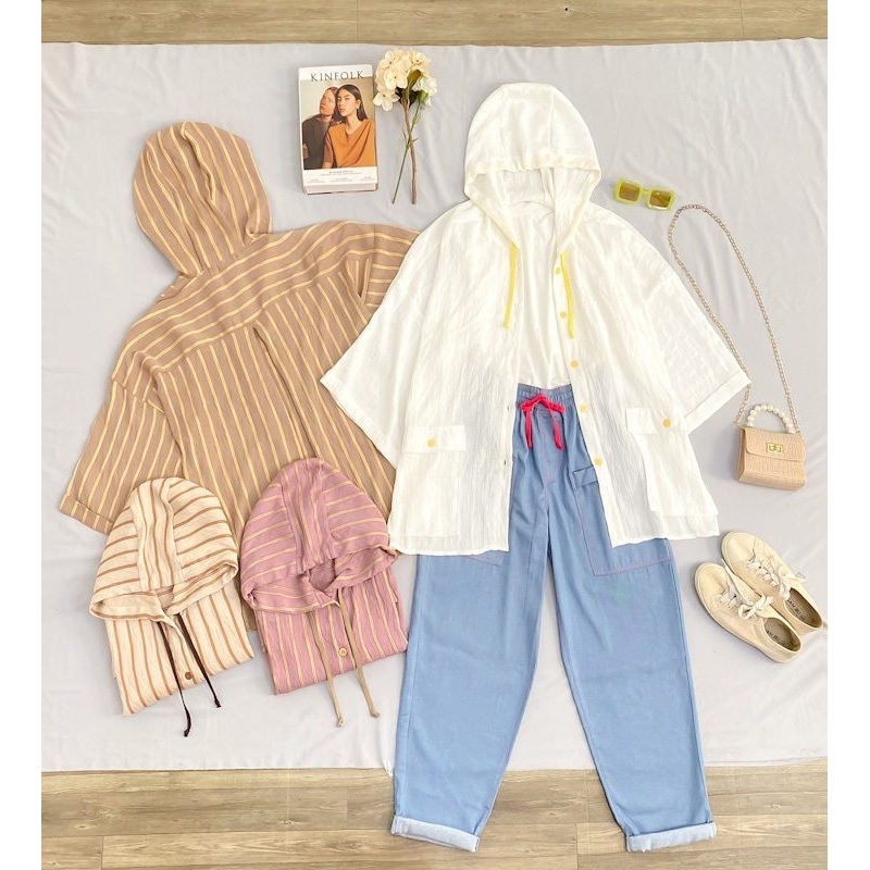 Nava Top and Outer เสื้อฮู้ดไซส์ใหญ่สําหรับสตรีมีครรภ์