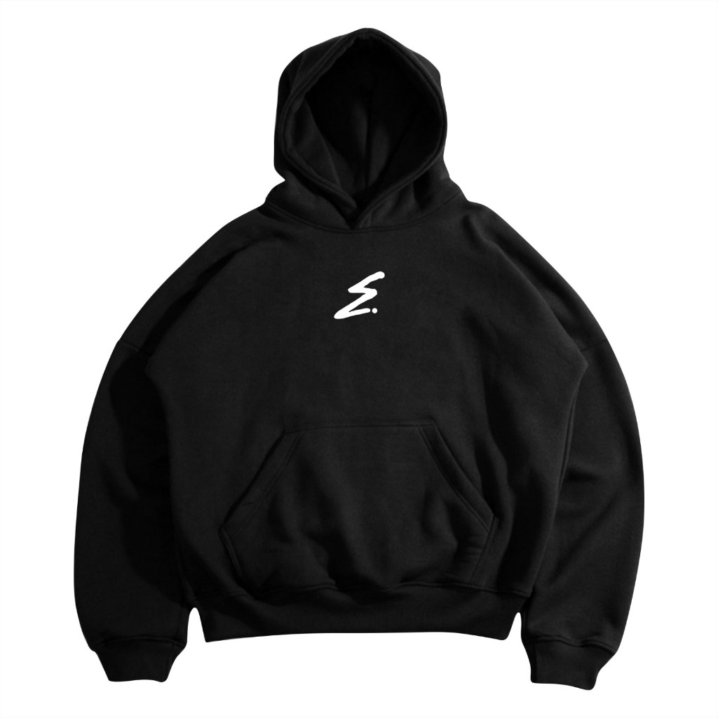 EVERLASTING Hoodie Boxy Sillouete สีดํา I Hodie Oversize Men & Women